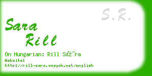 sara rill business card